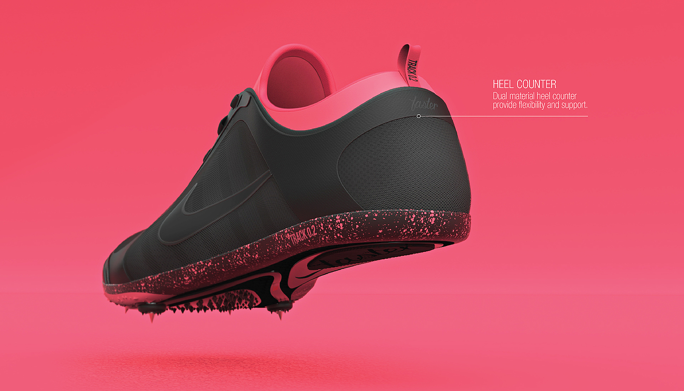 Nike，nike，comfortable，Faster，sneakers，Pink，Alias modeling，Keyshot rendering，