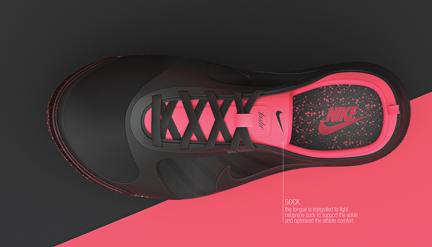 Nike，nike，comfortable，Faster，sneakers，Pink，Alias modeling，Keyshot rendering，