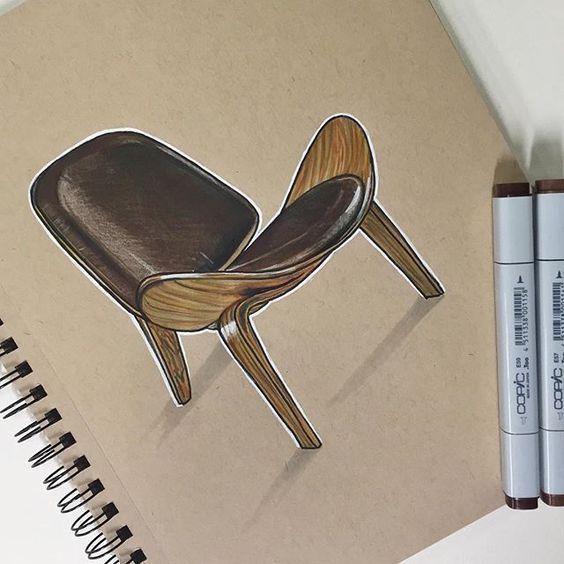 Hand drawn，chair，