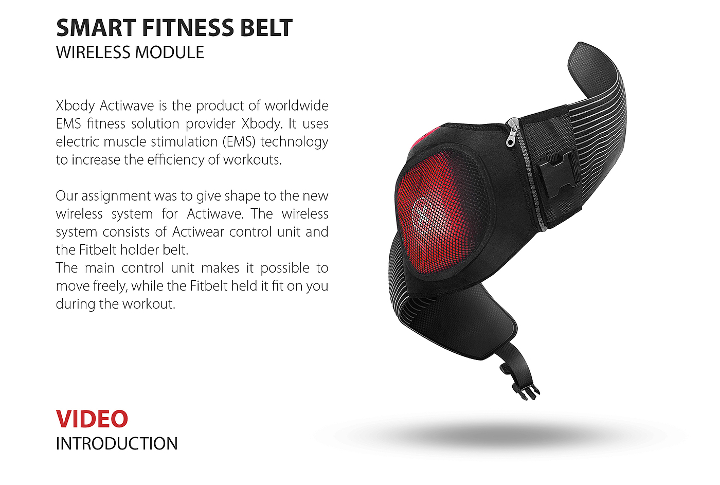Fitness products，Intelligent products，Fitness belt，Modular design，Athletic Wear，Matte，Ergonomics，gules，