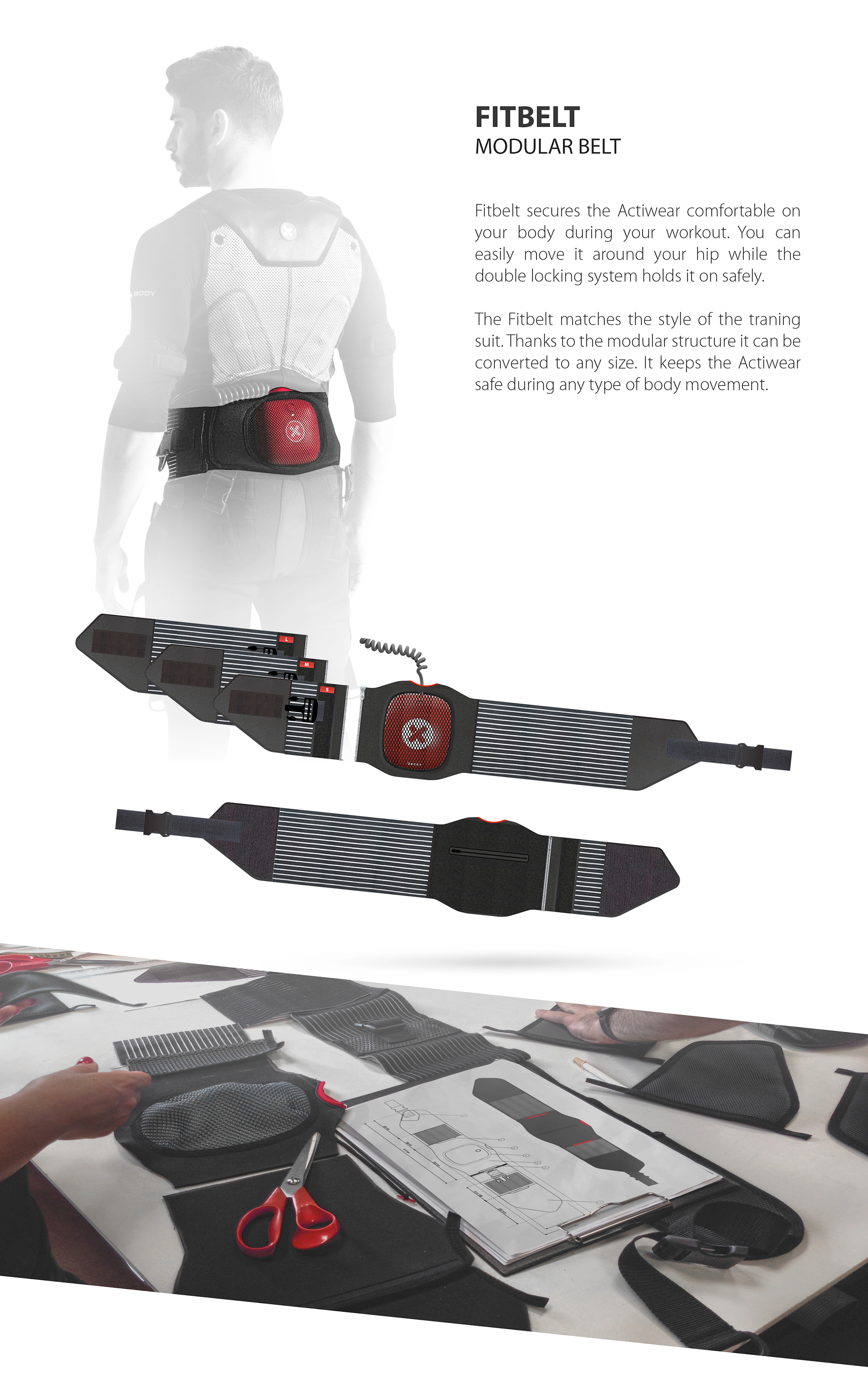 Fitness products，Intelligent products，Fitness belt，Modular design，Athletic Wear，Matte，Ergonomics，gules，