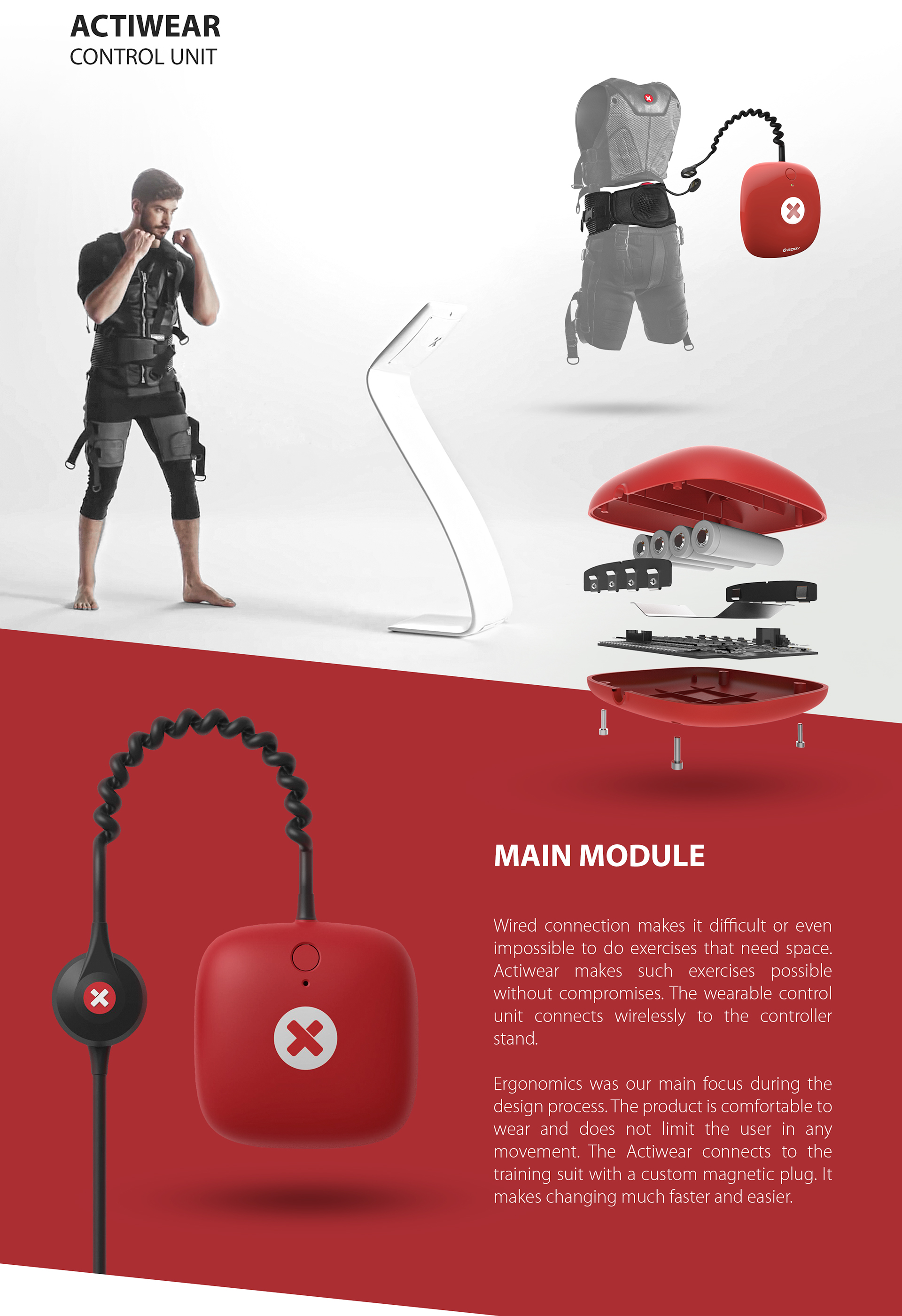 Fitness products，Intelligent products，Fitness belt，Modular design，Athletic Wear，Matte，Ergonomics，gules，