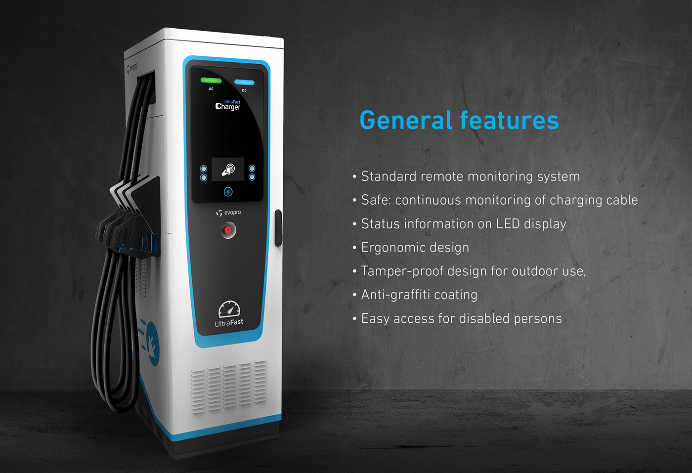 Electric vehicle charging pile，Interface design，Appearance design，DC charging，