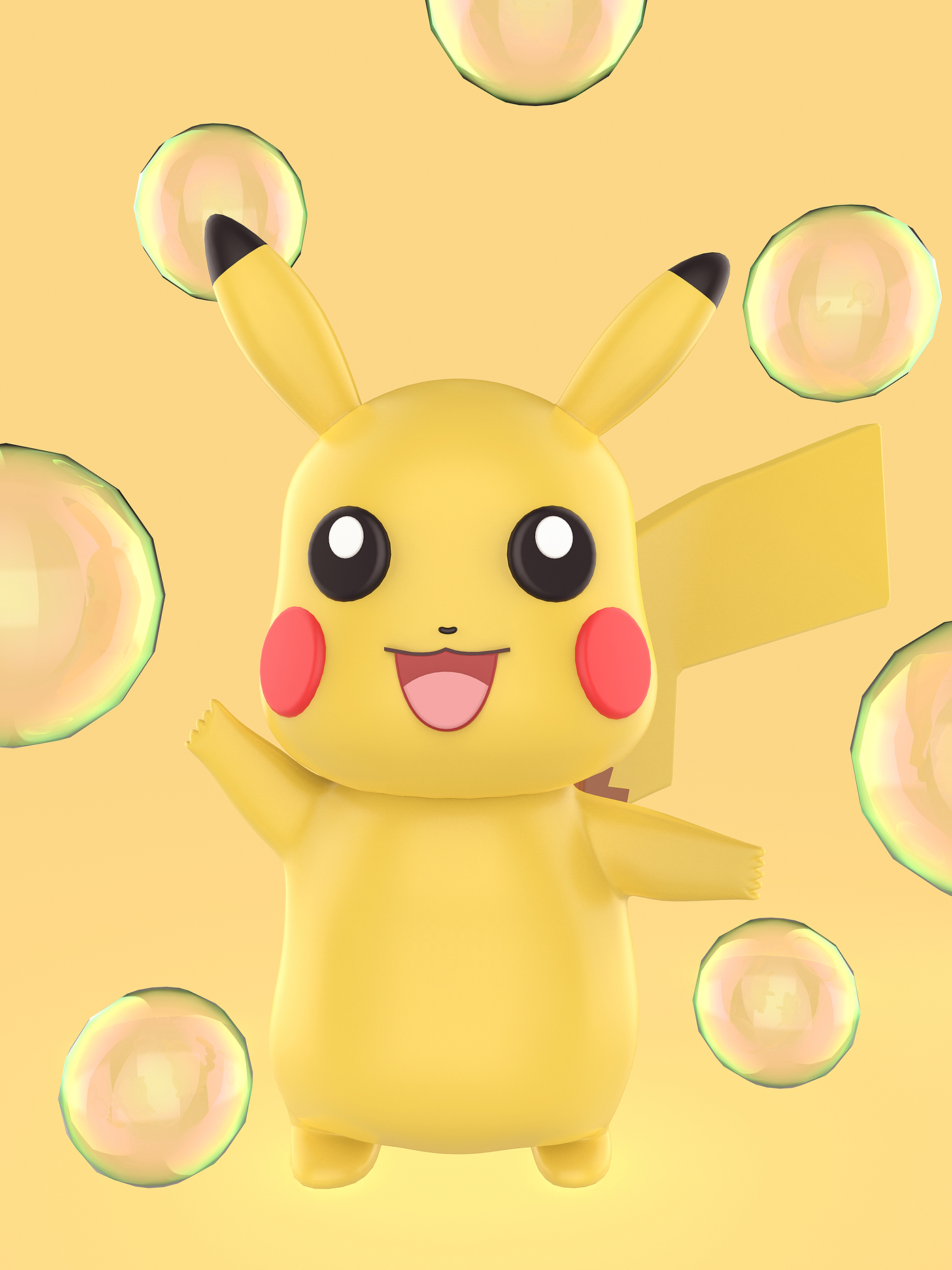 modeling，Render，Pikachu，