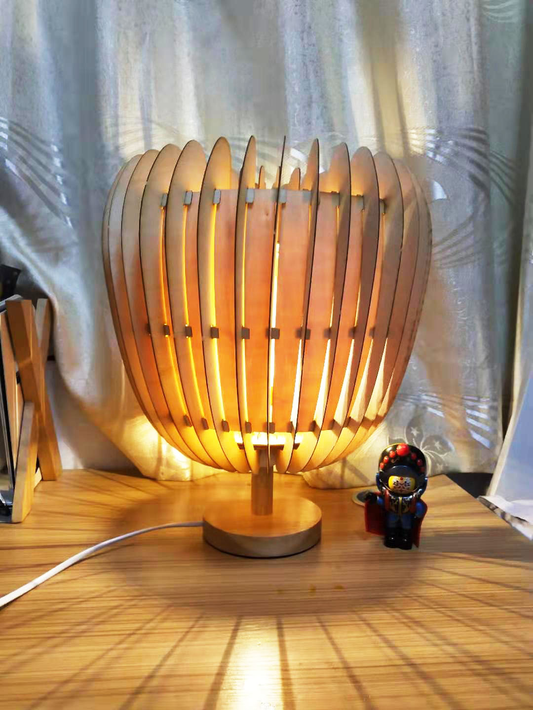 diy，Assembled products，Chip lamp，Atmosphere wood lamp，