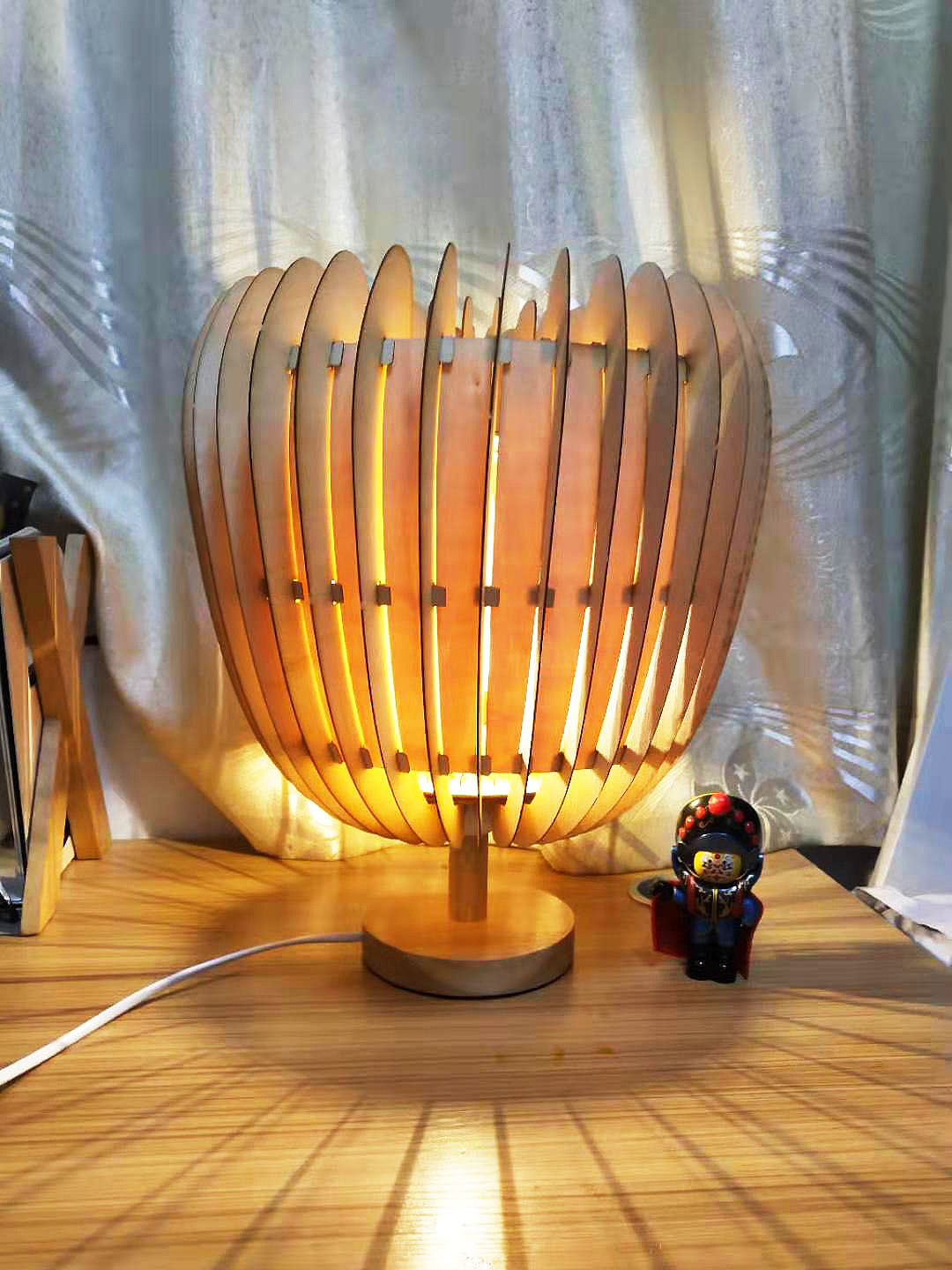 diy，Assembled products，Chip lamp，Atmosphere wood lamp，