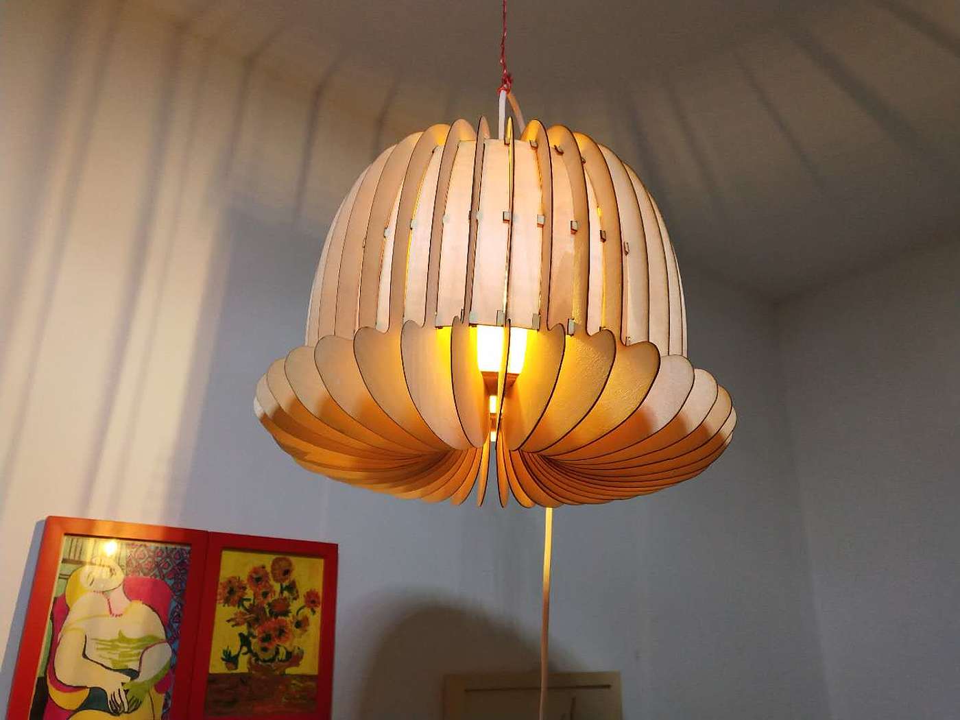 diy，Assembled products，Chip lamp，Atmosphere wood lamp，