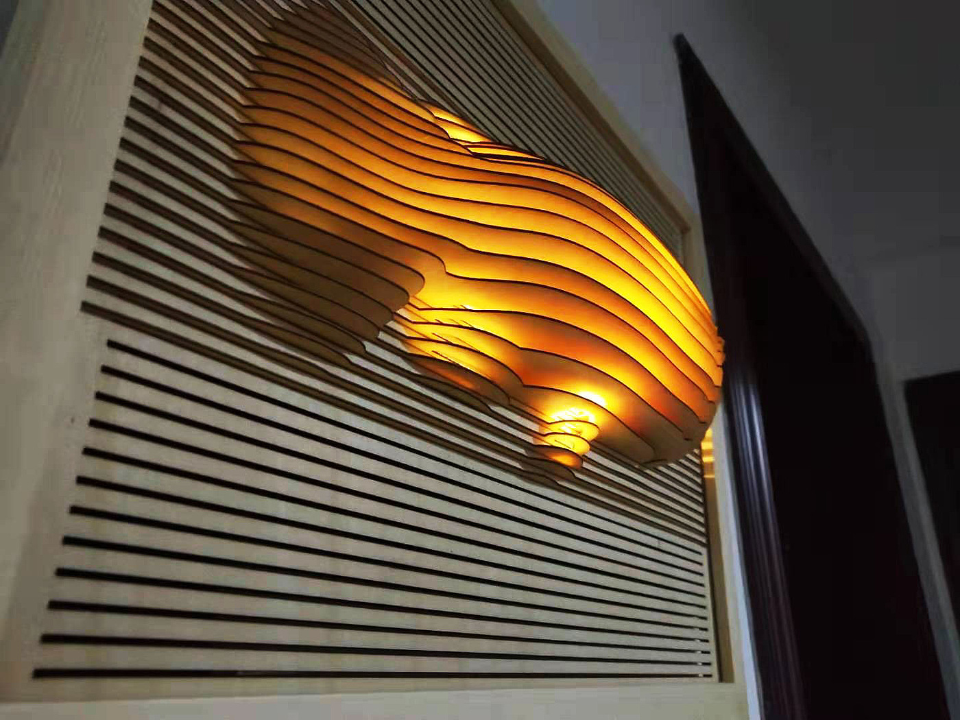 diy，Assembled products，Chip lamp，Atmosphere wood lamp，