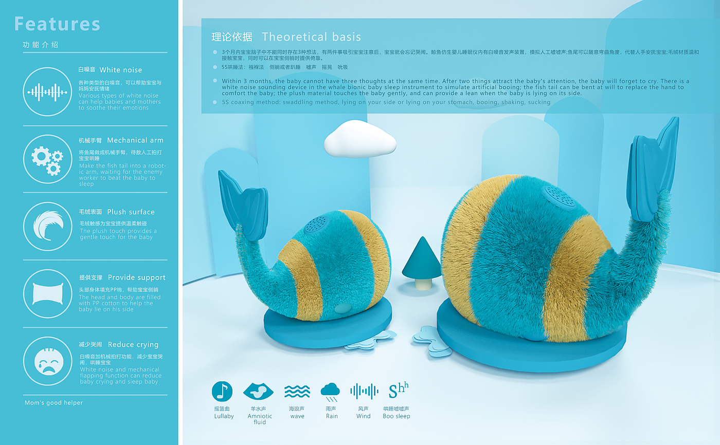 Mother and baby，Lull to sleep，appease，White noise，Plush，sleep，