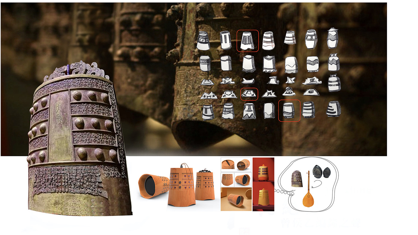Cultural and creative design，sound design ，Product series design，the grand canal，Kaifeng Museum，