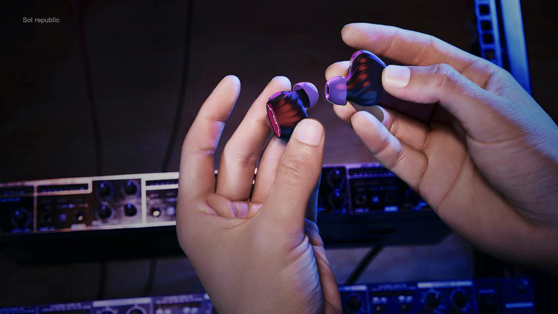 Sol Bluetooth headset，Appearance effect design，Rhino + keyshot exercise，Sense of science and technology，SOL Republic，