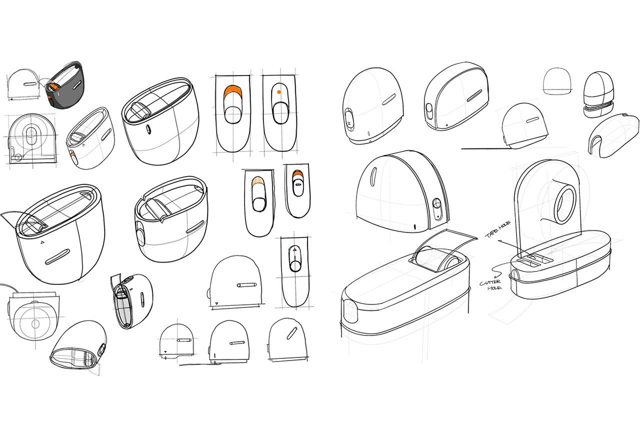 On tape distributor，white，Office products，