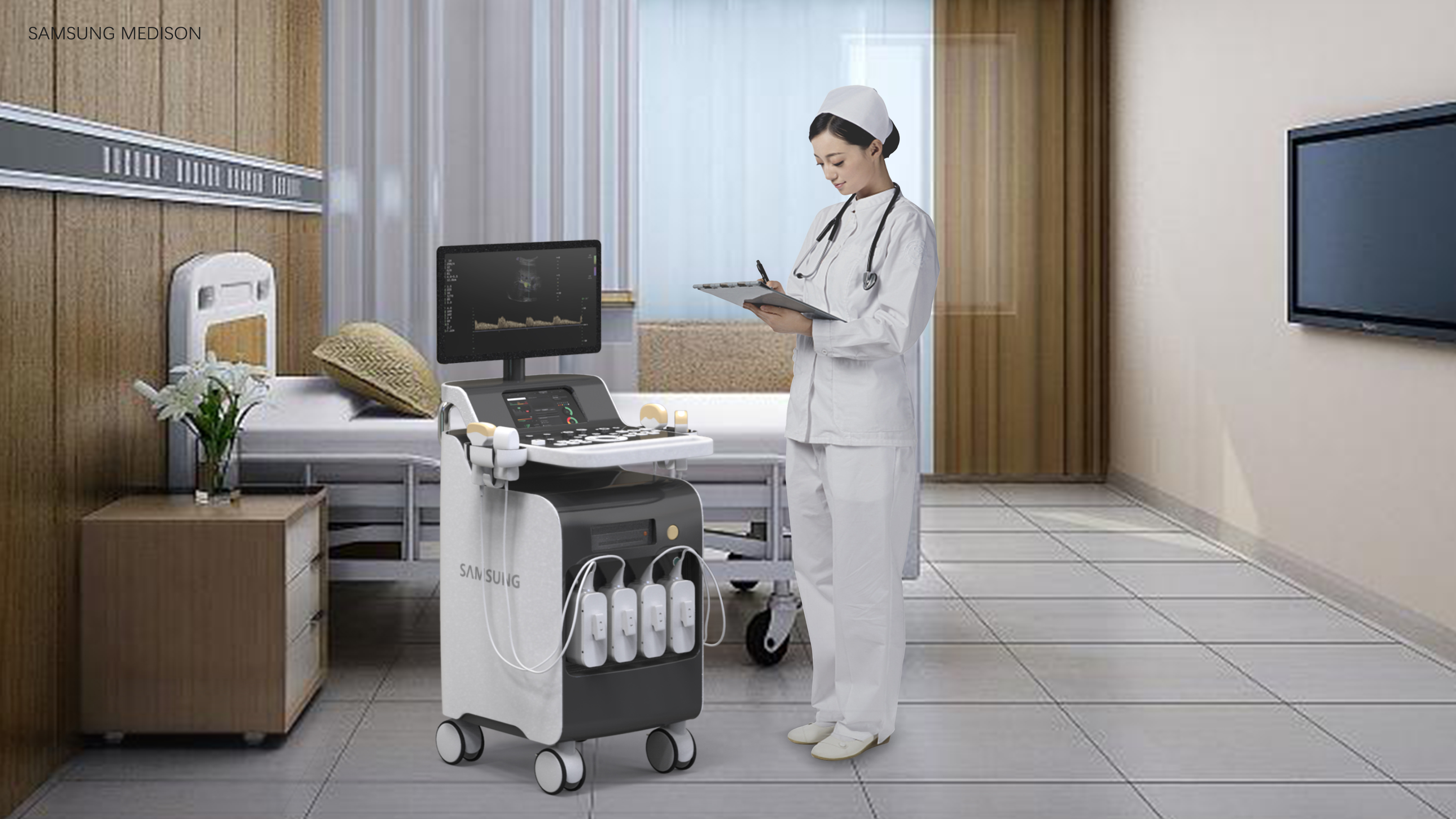 medical care; Ultrasound; Brand; Samsung; Package; Simplicity;，