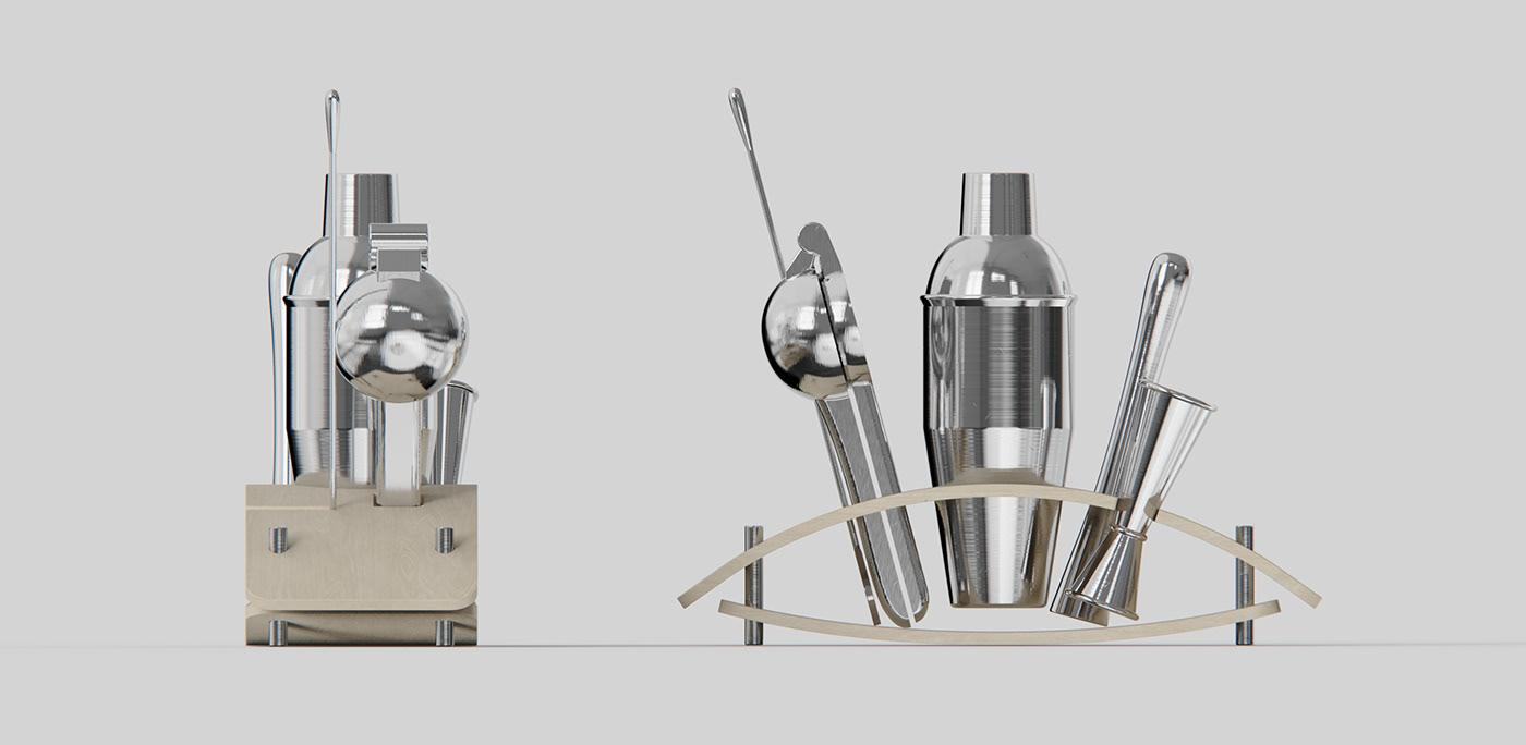 Cocktail Bar，Storage rack，woodiness，