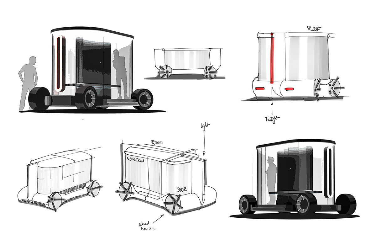 Campus Shuttle，Shuttle bus design，conceptual design，
