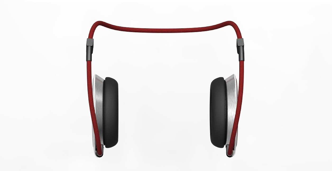 conceptual design，Bluetooth headset，outdoors，motion，