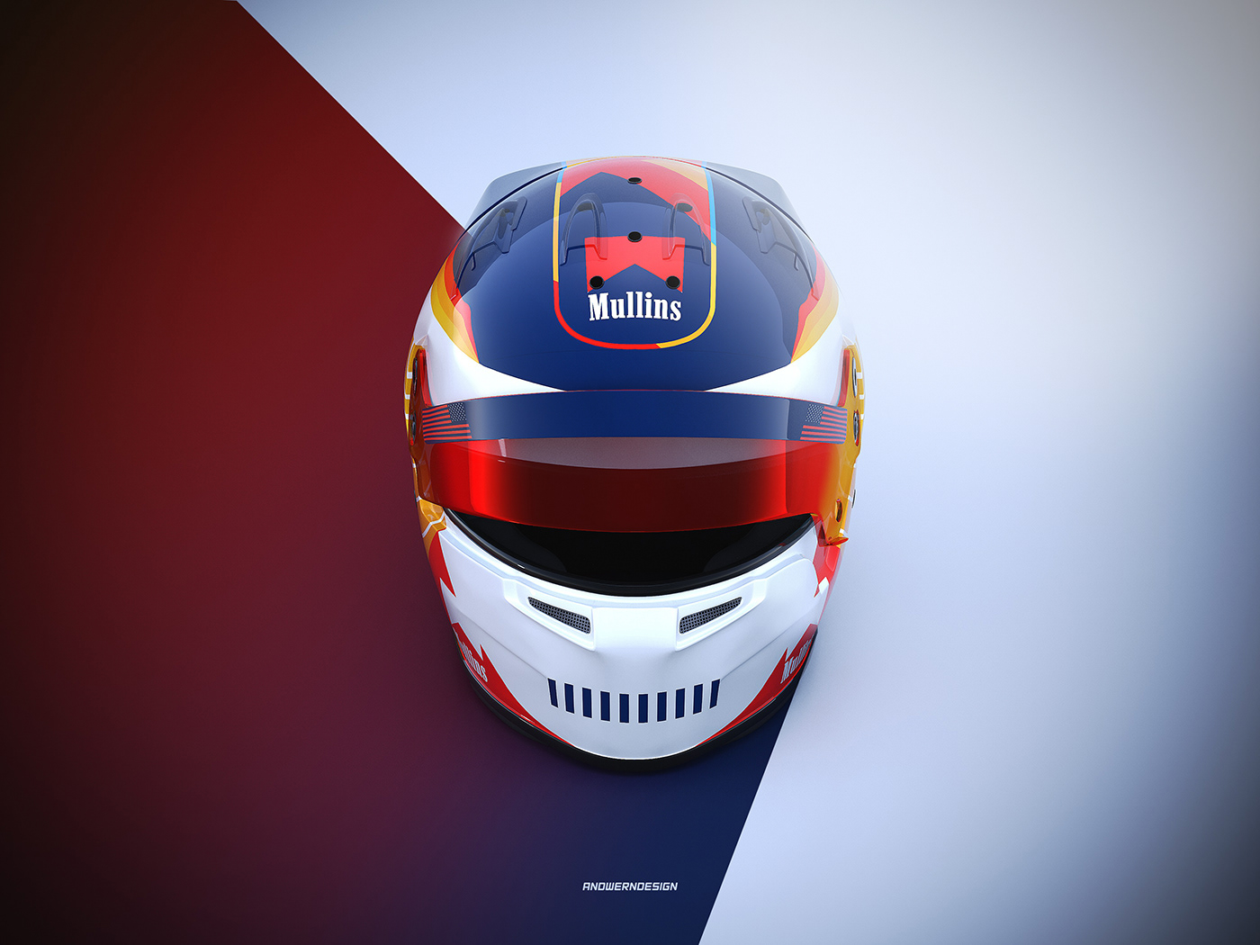 Mullins，Helmet design，Hand drawn，