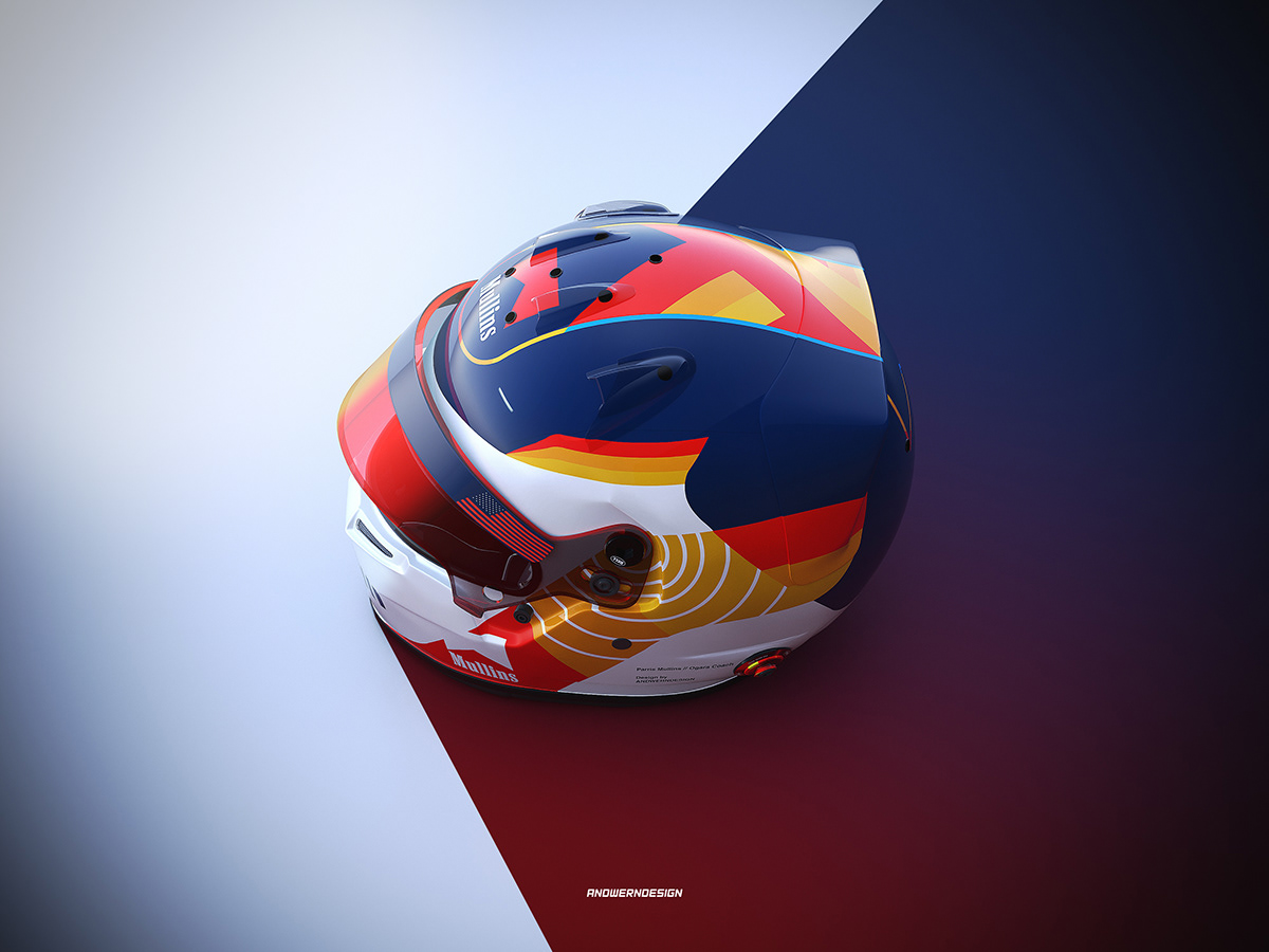 Mullins，Helmet design，Hand drawn，