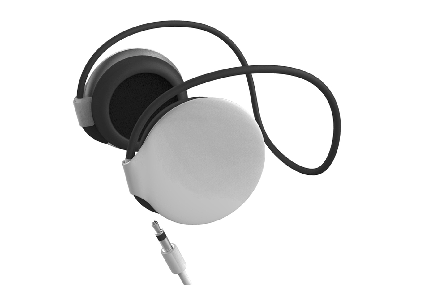 conceptual design，Bluetooth headset，outdoors，motion，