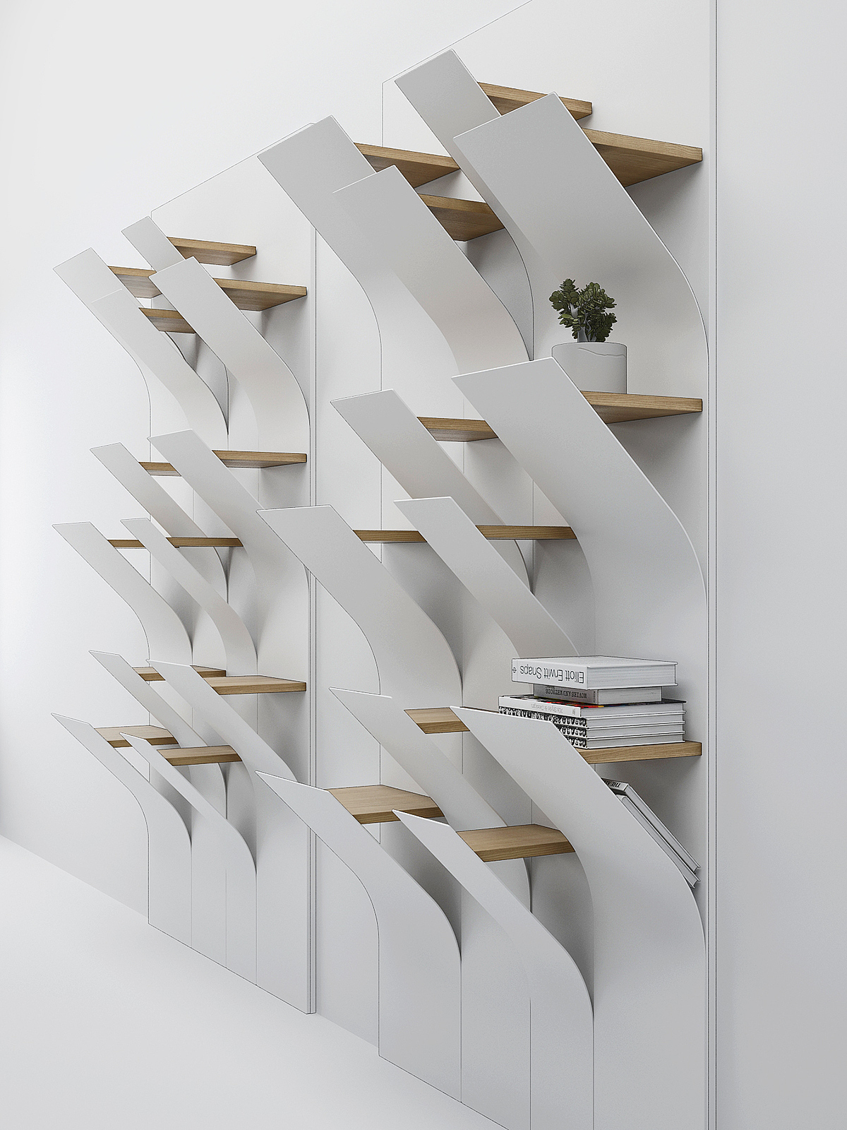 Squama，bookshelf，white，