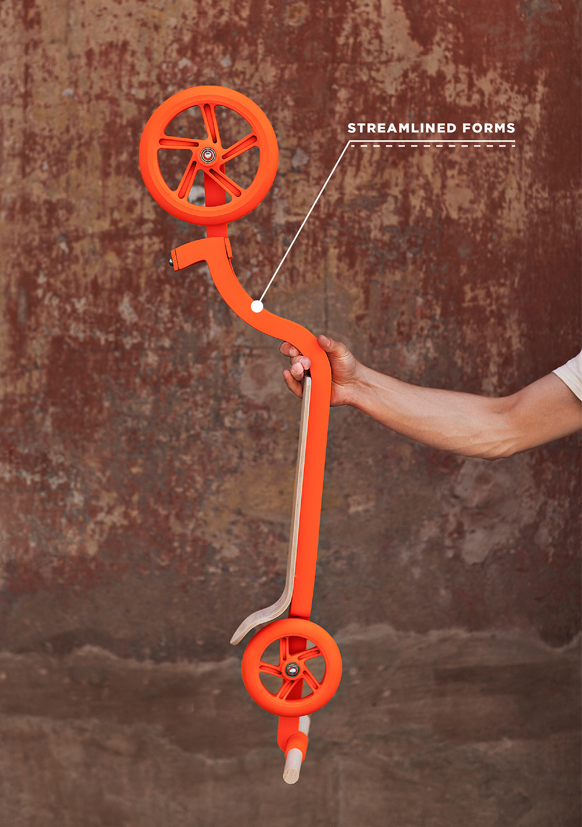 orange，Scooter，fold，originality，Portable，