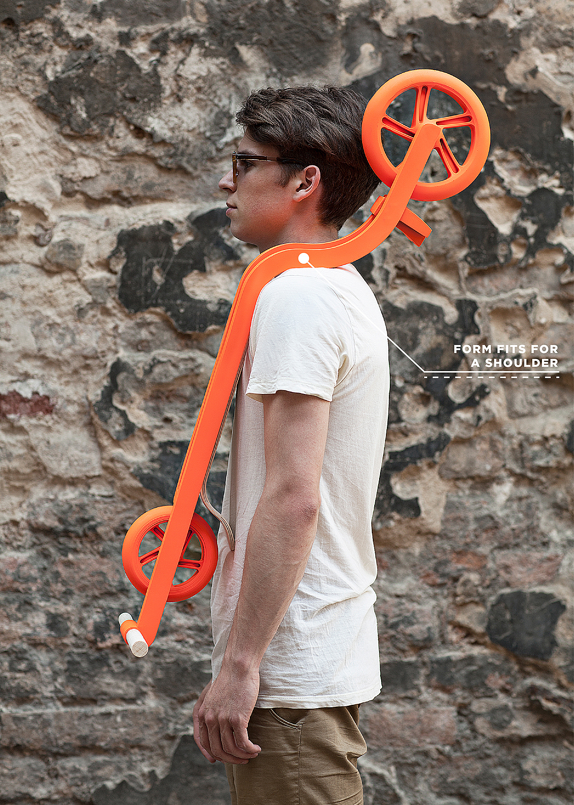 orange，Scooter，fold，originality，Portable，
