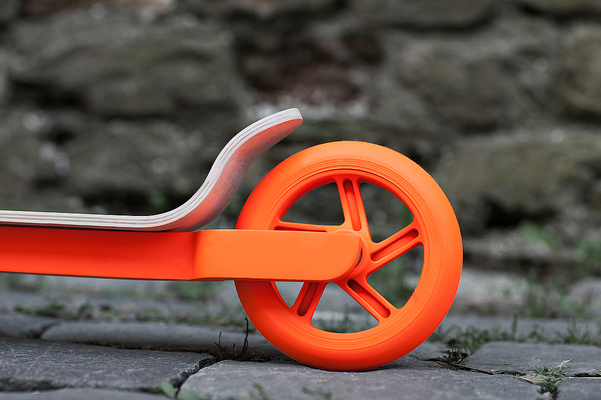 橙色，滑板车，折叠，创意，便携，