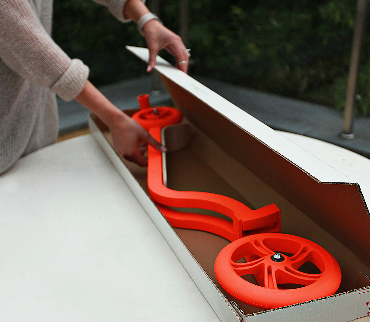 orange，Scooter，fold，originality，Portable，