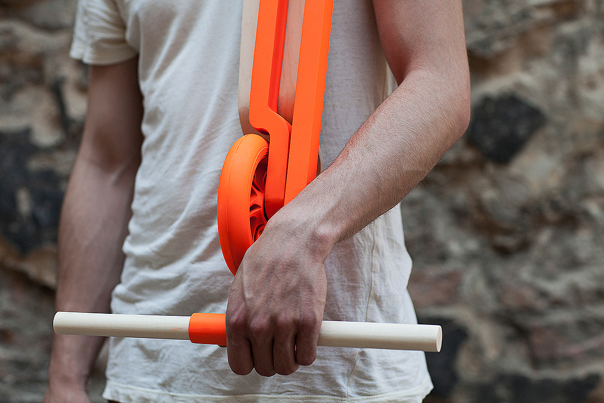orange，Scooter，fold，originality，Portable，