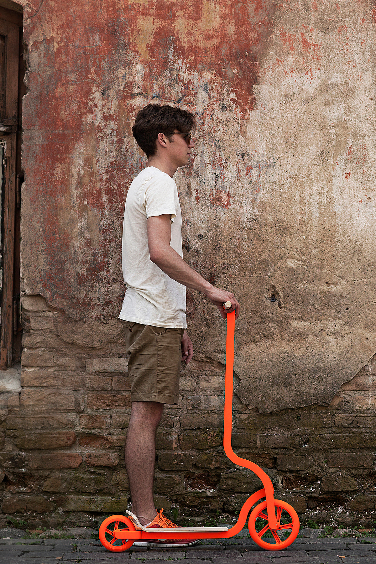 orange，Scooter，fold，originality，Portable，