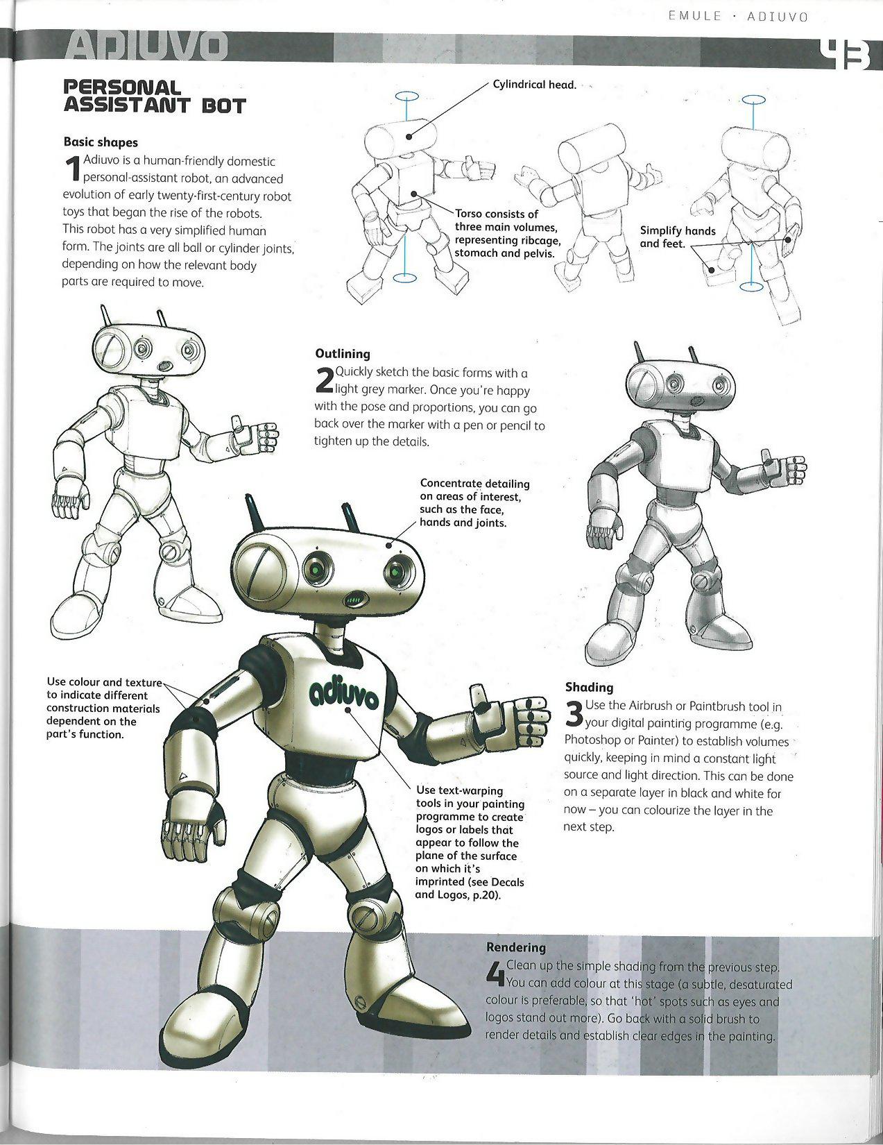 book，robot，Hand drawn，painting，e-book，share，