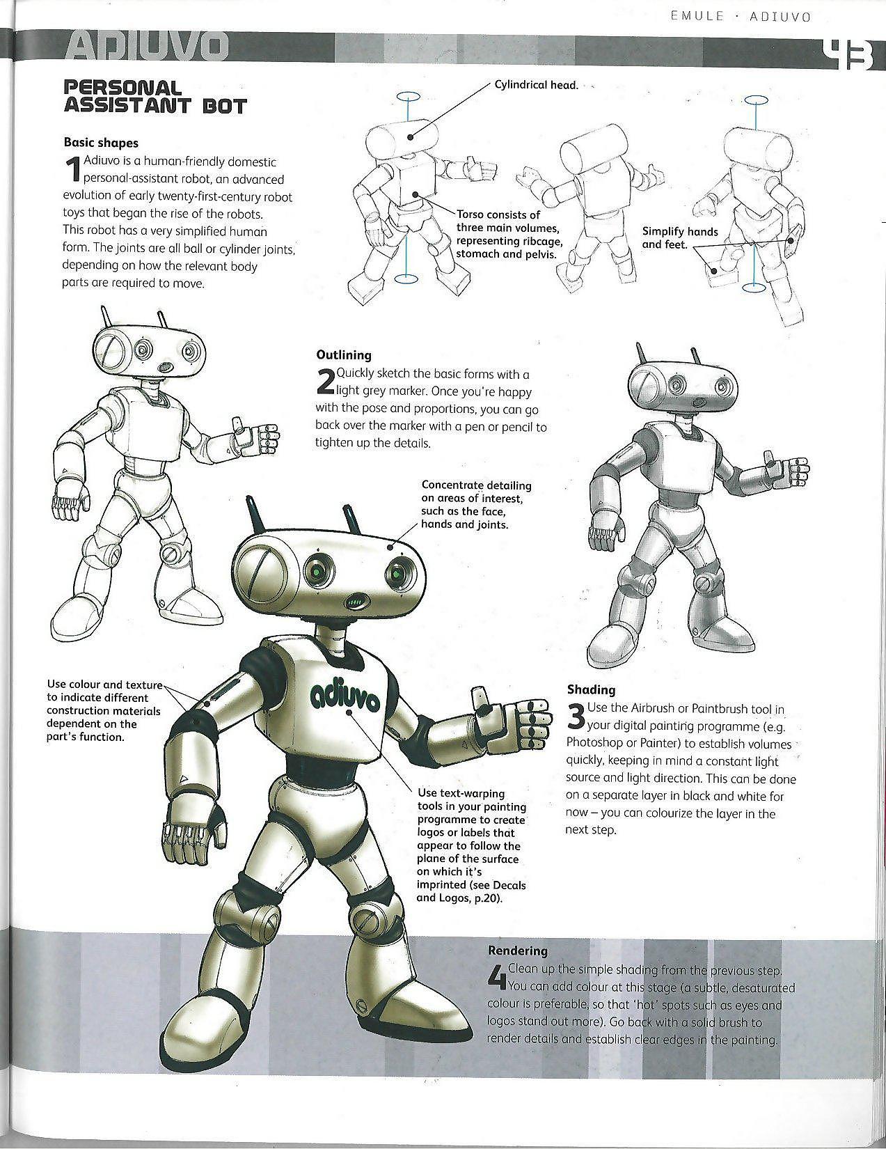 book，robot，Hand drawn，painting，e-book，share，