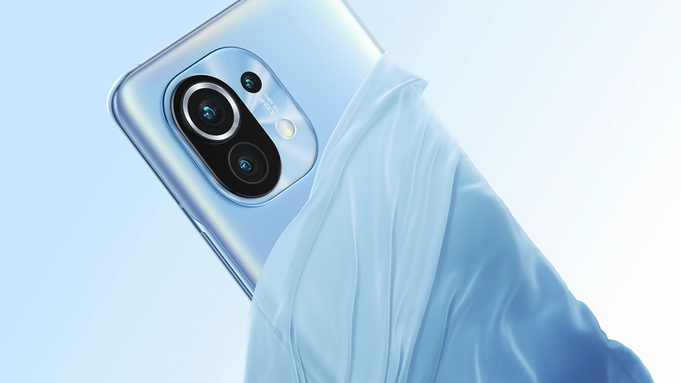 Intelligent mobile phone，millet，blue，lithe，