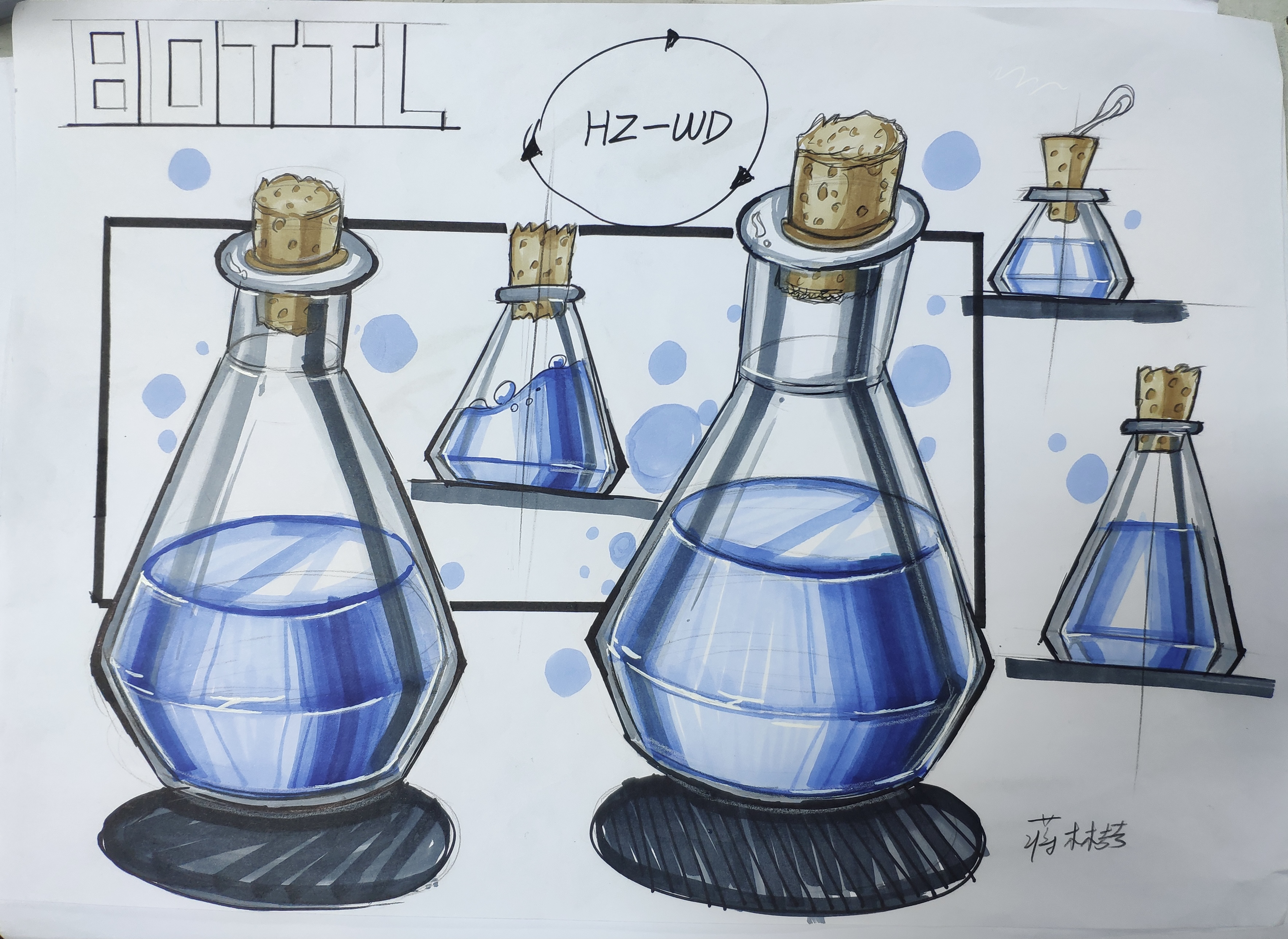 Hand drawn，Line，