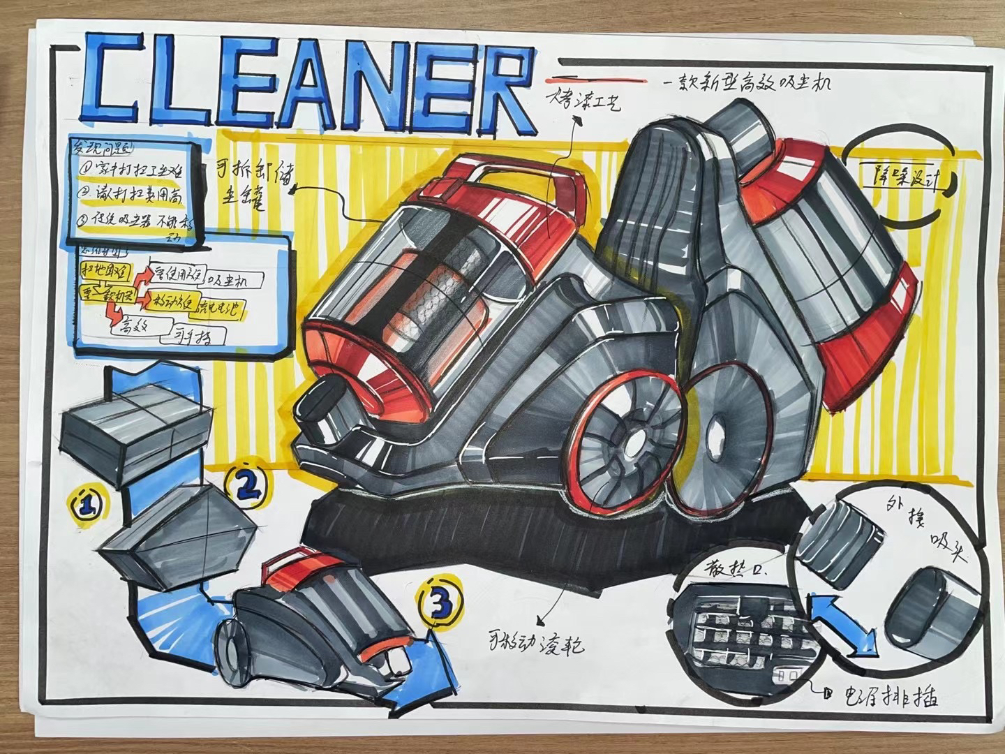 industrial design，Hand drawn，Line，marker pen，page，Postgraduate entrance examination，product，