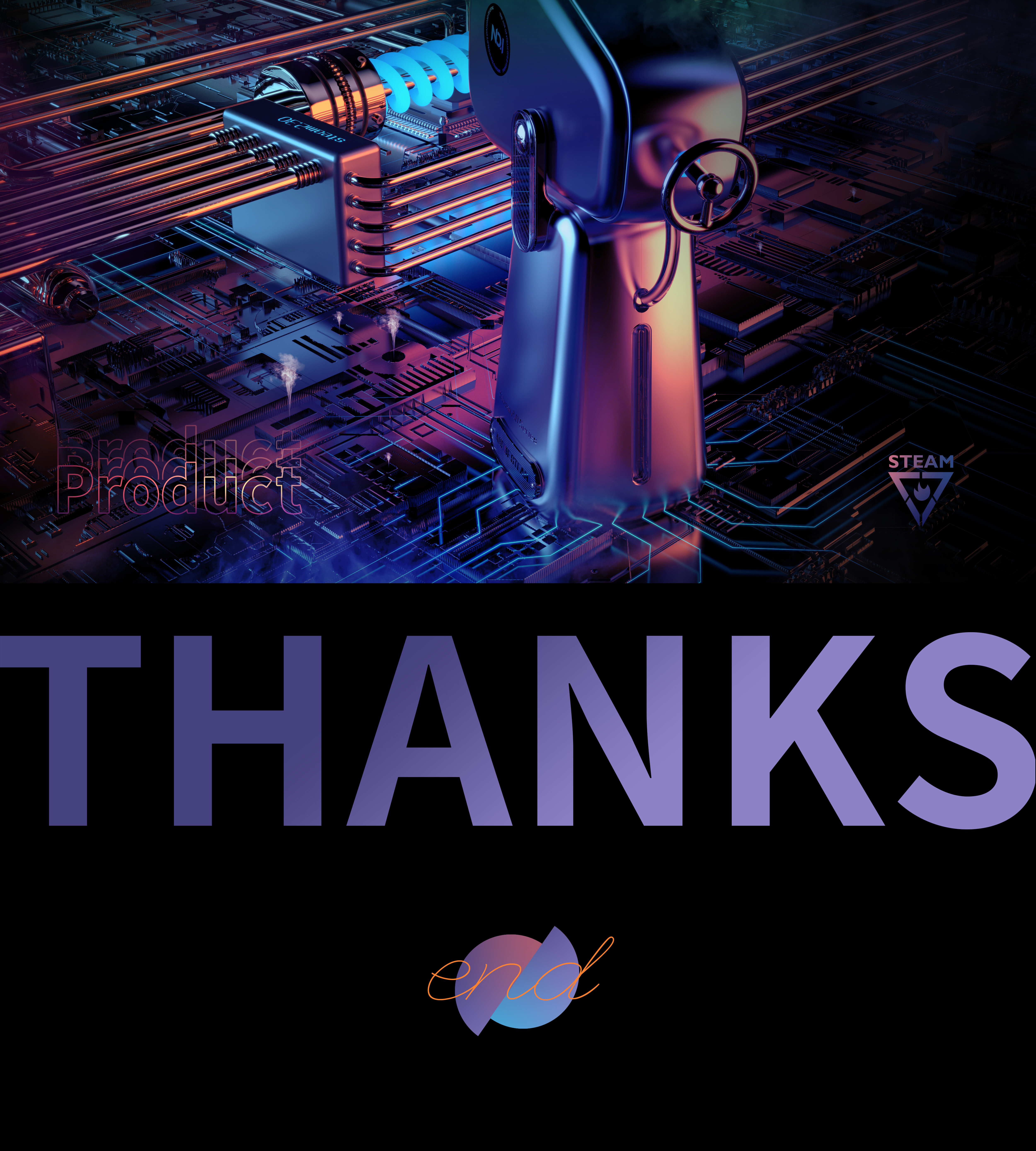 Cyberpunk，Steam cooling and hot air blower，Break the ice，future market，Punk billboard，No more，trend，Tribute to classic，