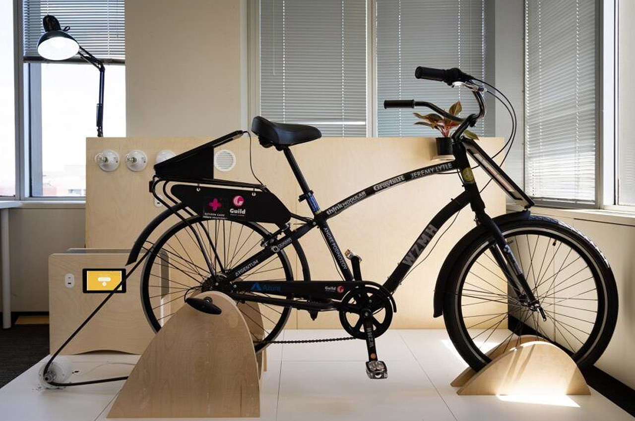 mySUN，创意设计，发电自行车，