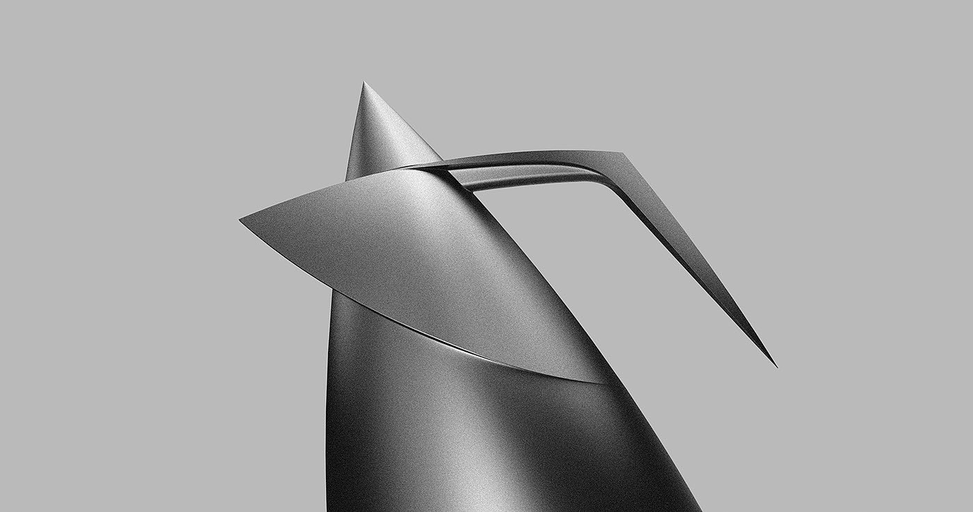 kettle，industrial design，minimal，oblique，