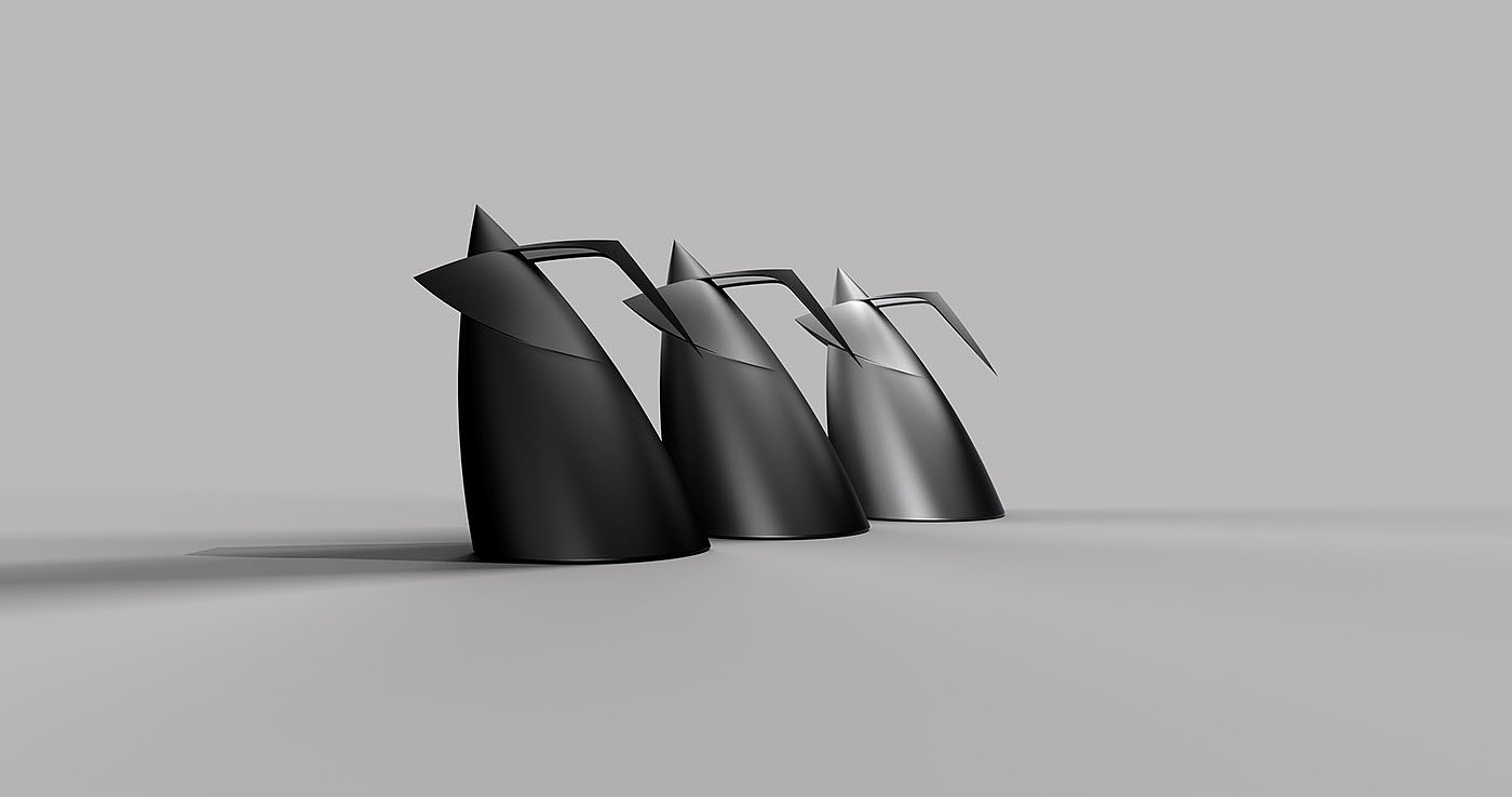 kettle，industrial design，minimal，oblique，