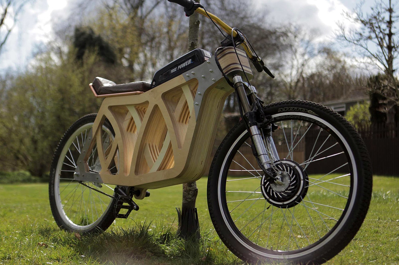Bicycle，Electric，wooden ，unique，