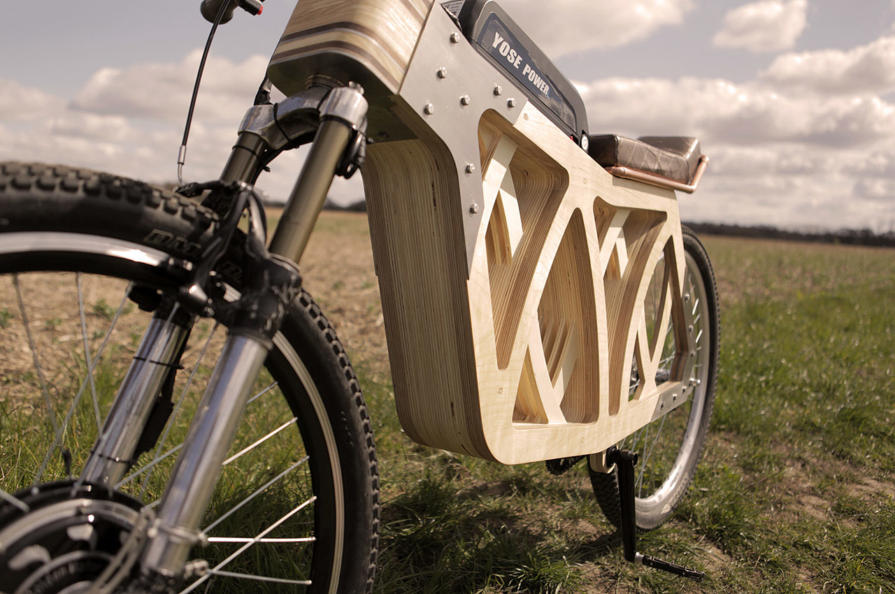 Bicycle，Electric，wooden ，unique，