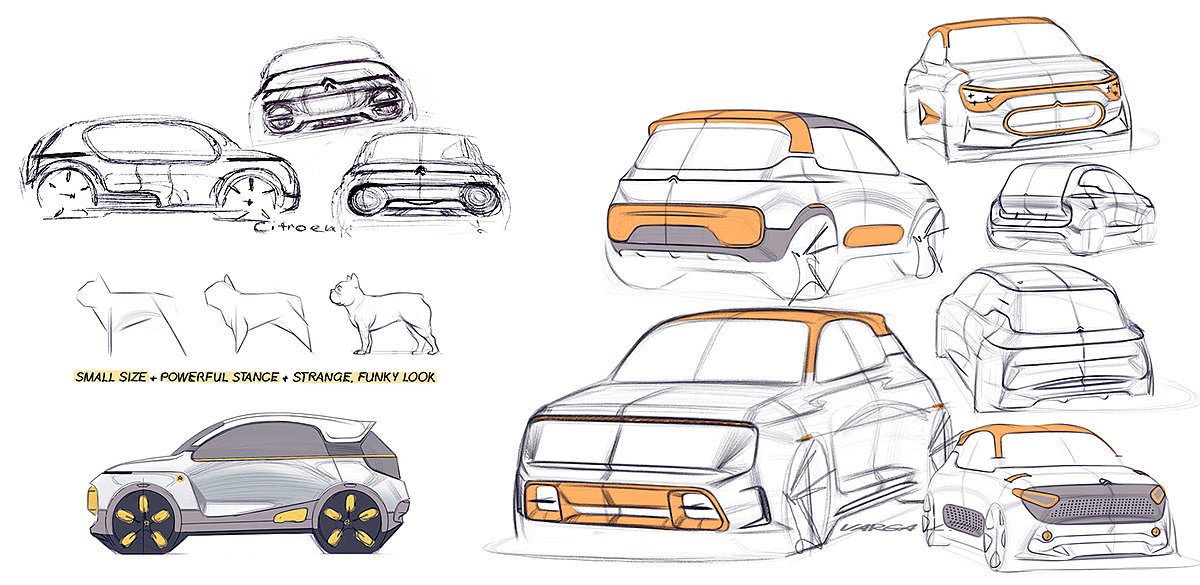 汽车，草图，概念，