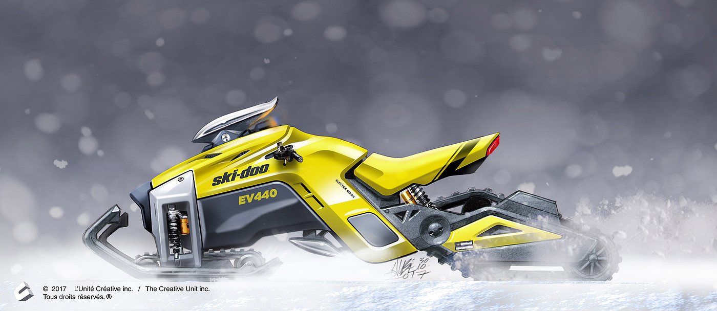 vehicle，transport，Electric snowmobile，conceptual design，magnetic suspension，