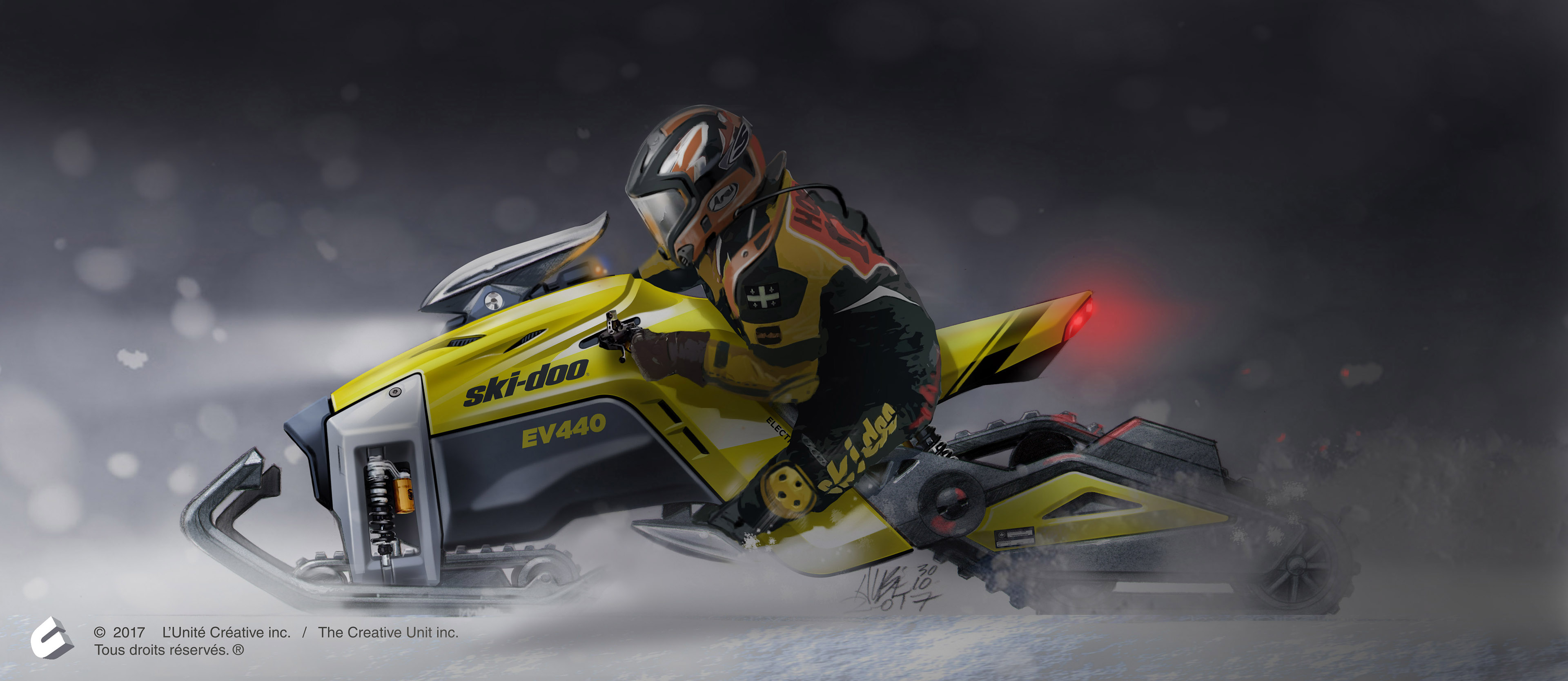 vehicle，transport，Electric snowmobile，conceptual design，magnetic suspension，