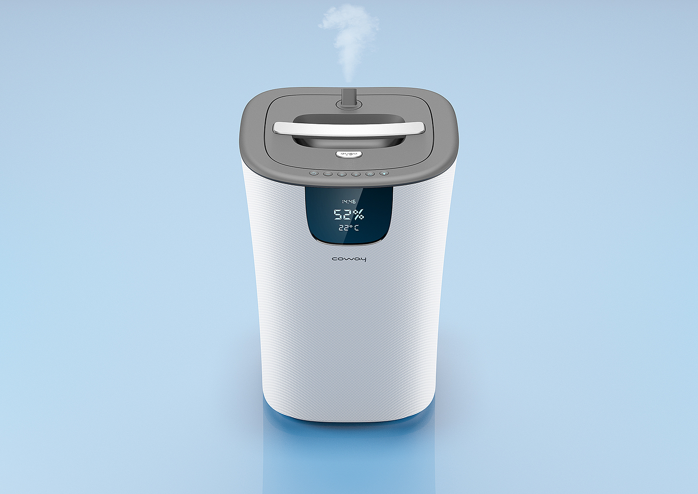 Ultrasonic humidifier，conceptual design，Portable，Button，texture，coway，