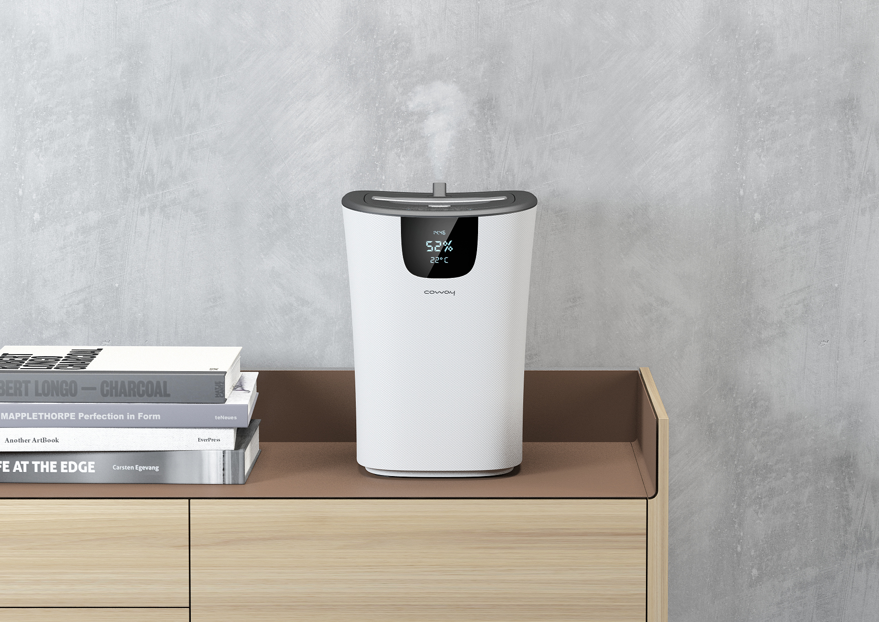 Ultrasonic humidifier，conceptual design，Portable，Button，texture，coway，