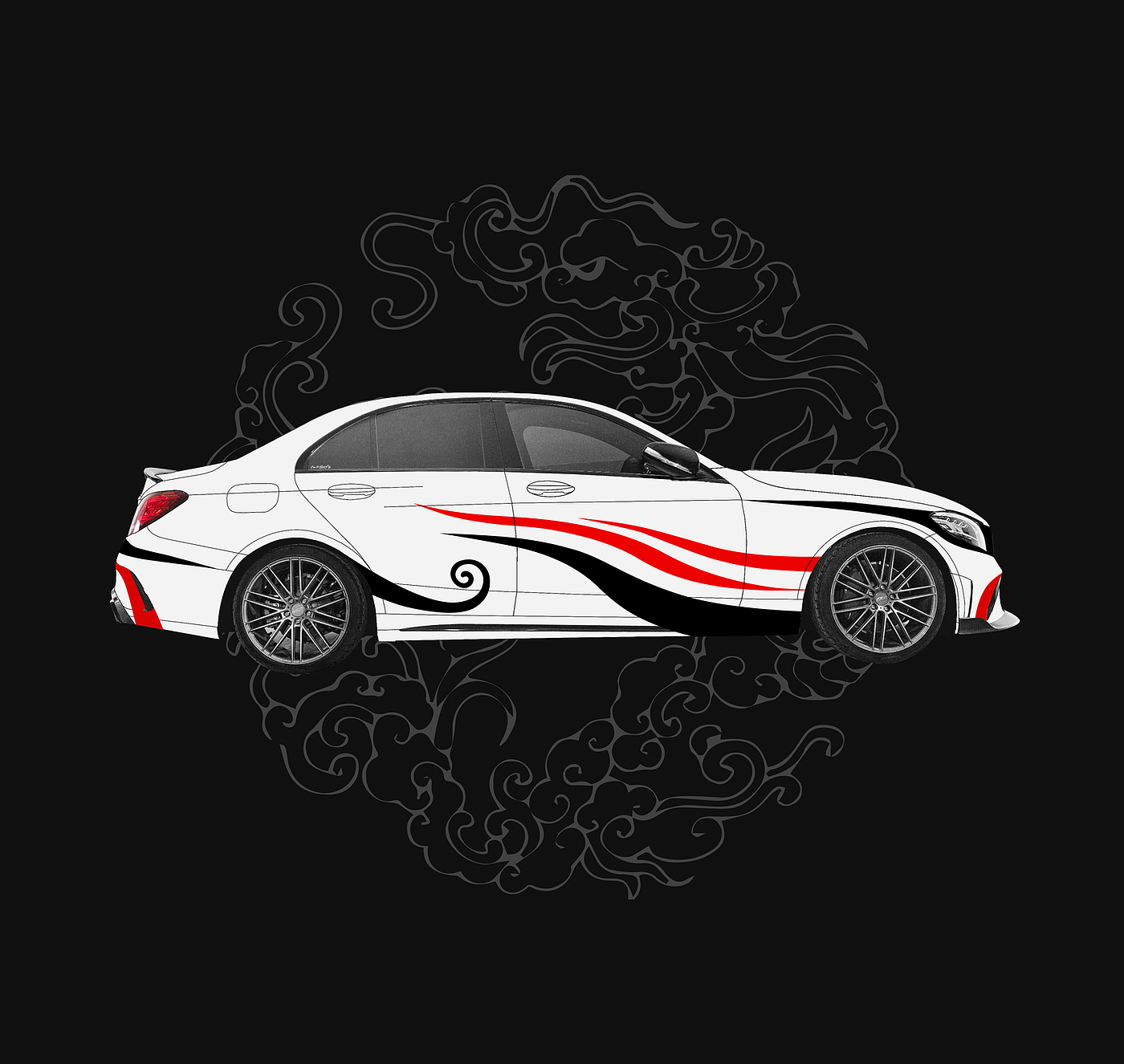 Car sticker，Pull flowers，National tide，plane，