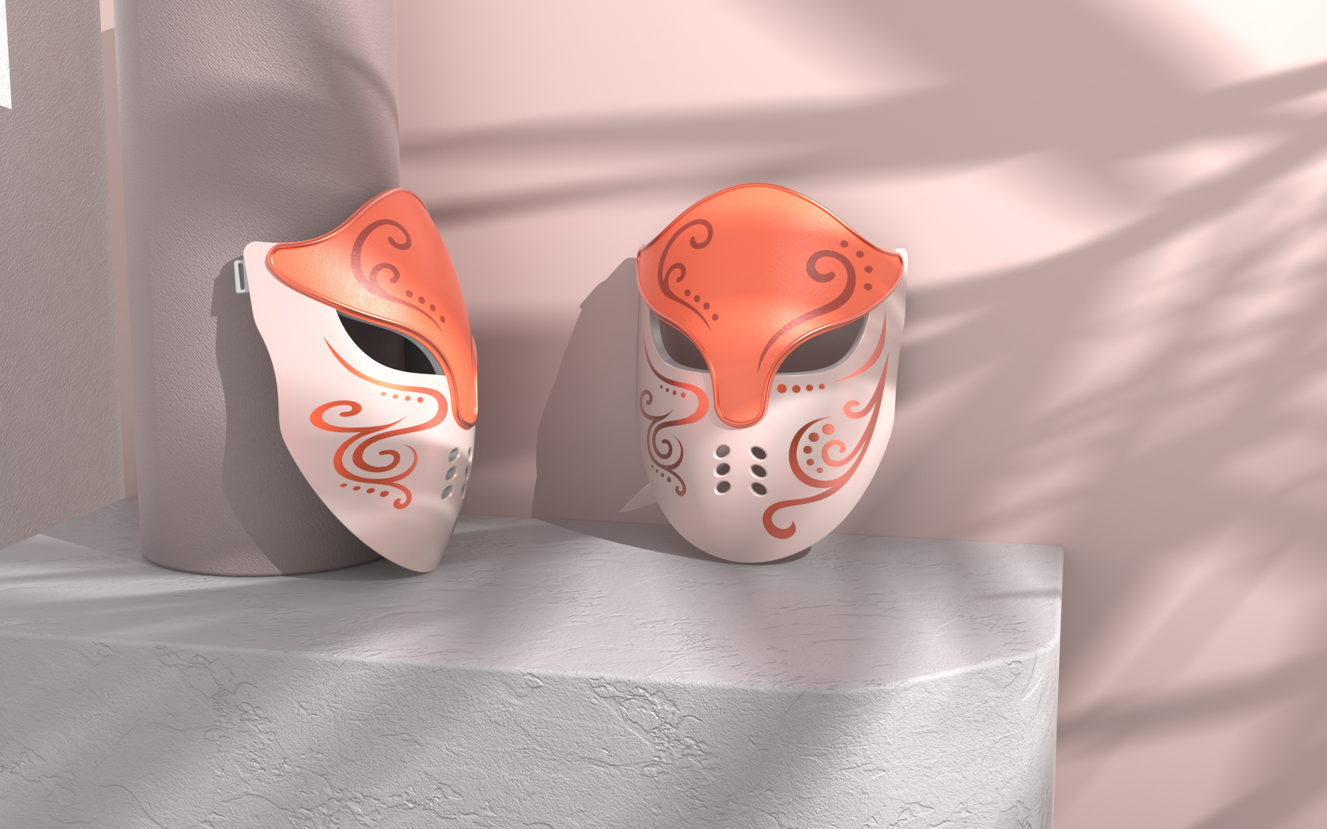 a spectrometer，Led mask，Photon mask，