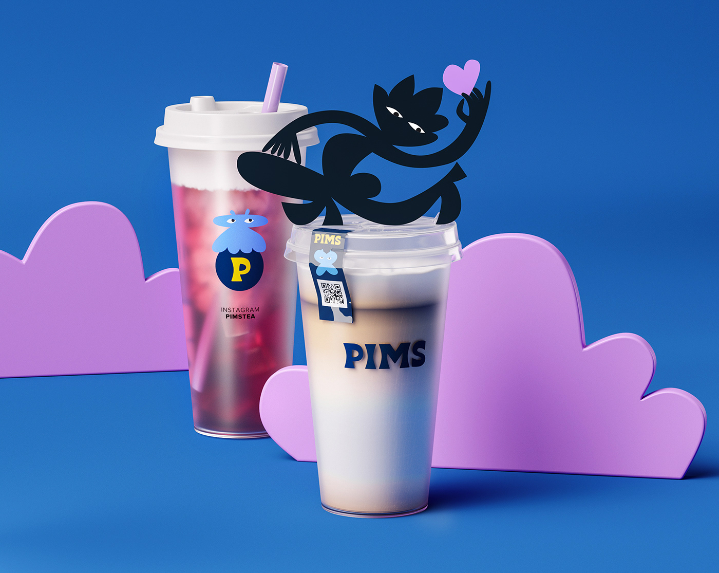 tea with milk，Coffee，packing design，