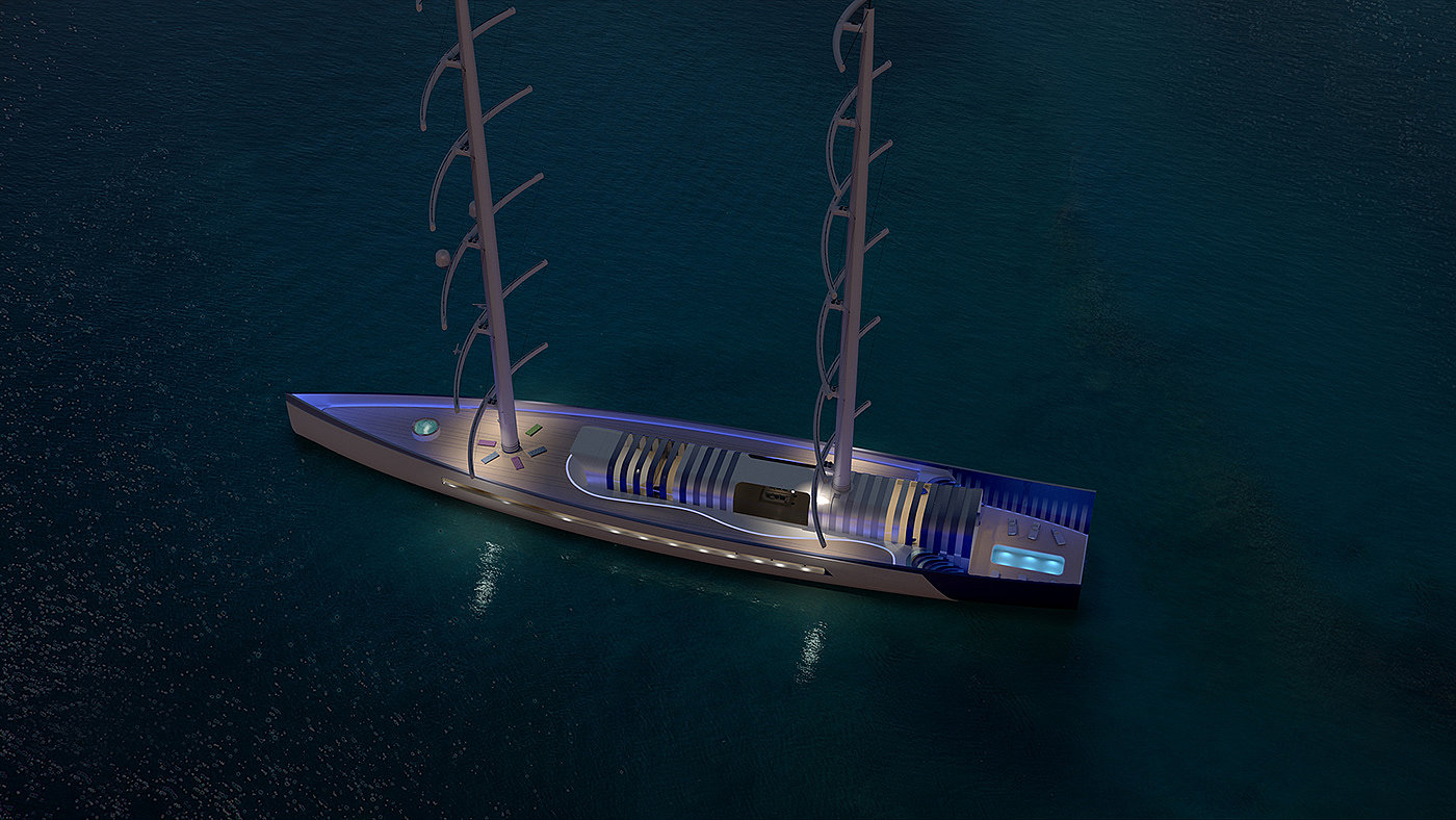 Arctic 85m S/Y，conceptual design，yacht，